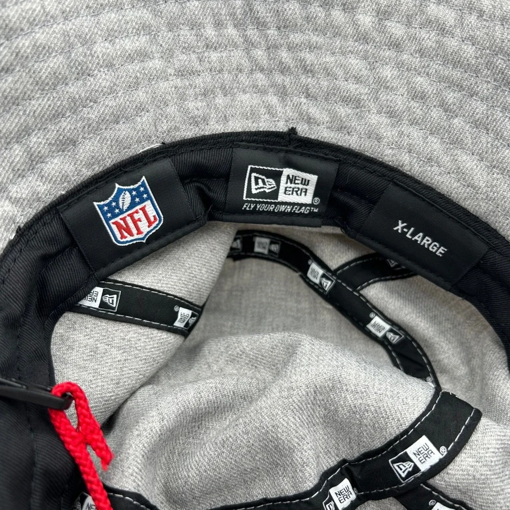 New England Patriots Bucket Hat New Era Mens XL Grey Red Sportswear Athleisure